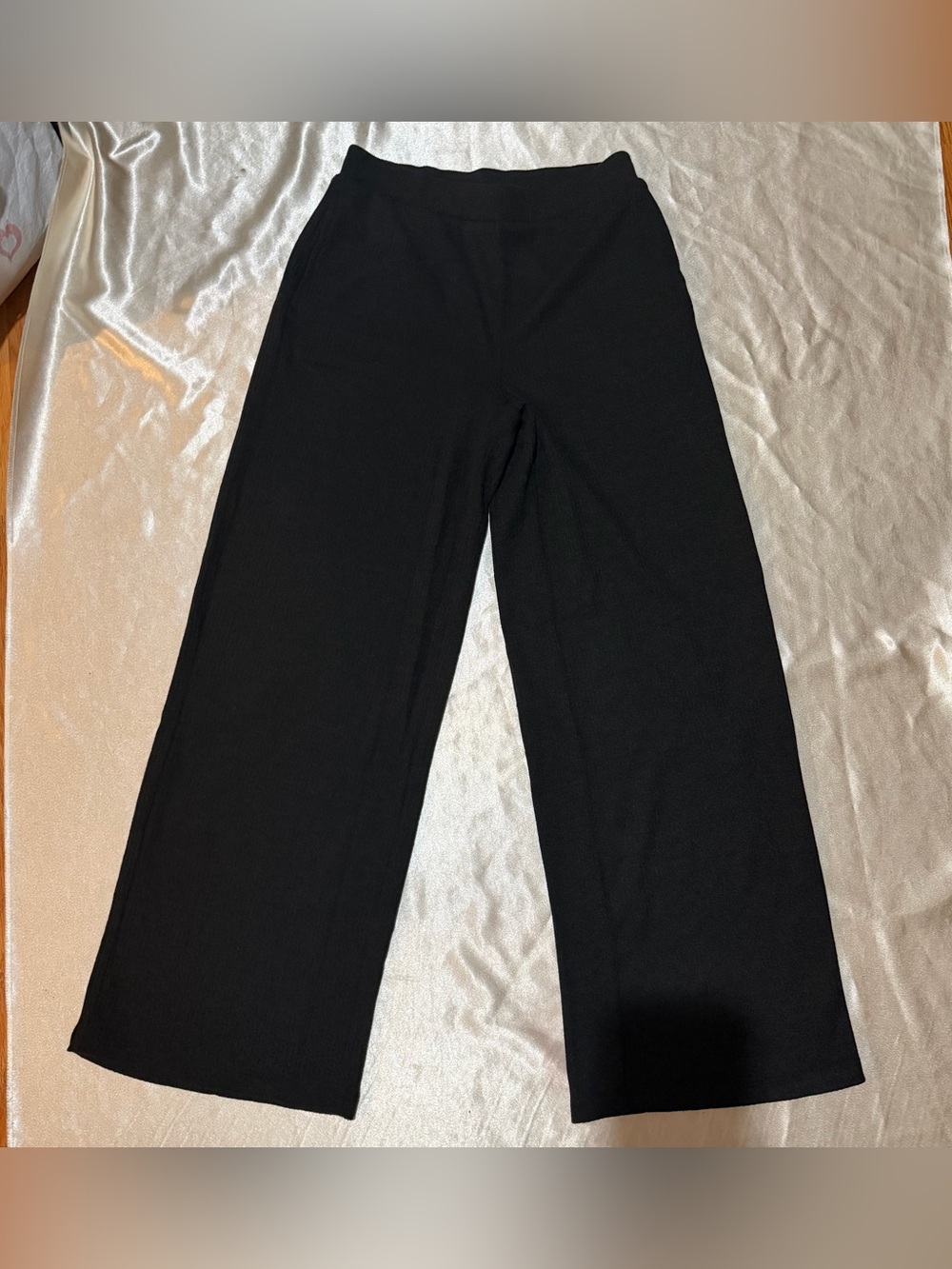 Susan Graver Regular Lifestyle Melange Rib Wide-Leg Pants XS A673981